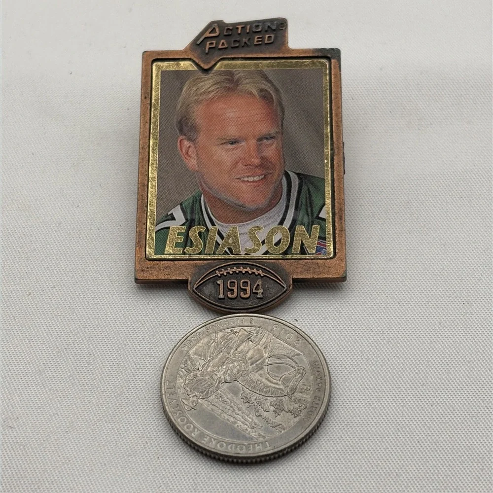 Action Packed Boomer Esiason New York Jets NFL Football Player Lapel Hat Pin